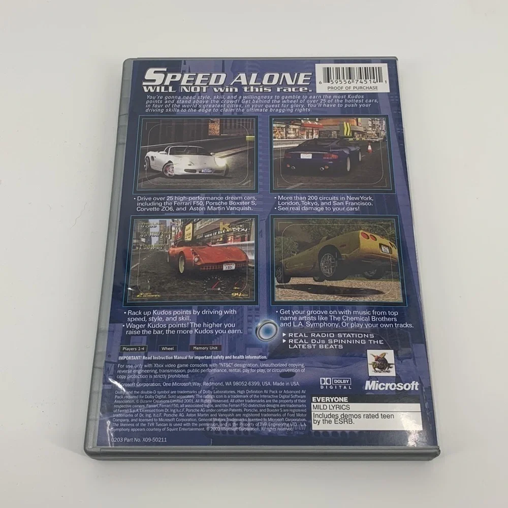 Xbox Project Gotham Racing Video Game